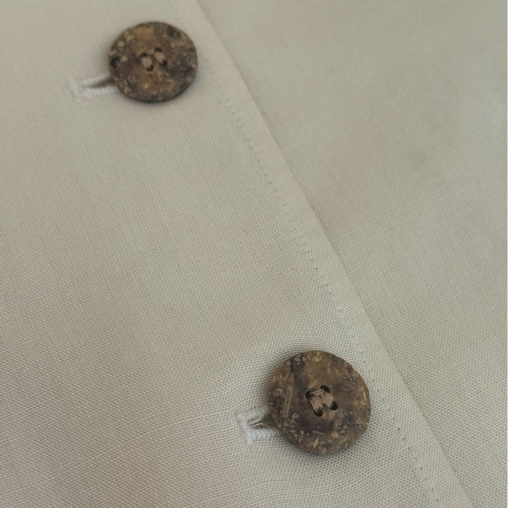 81st & Park - Vintage Ivory Linen Blend Blazer - size S - Picture 6 of 9